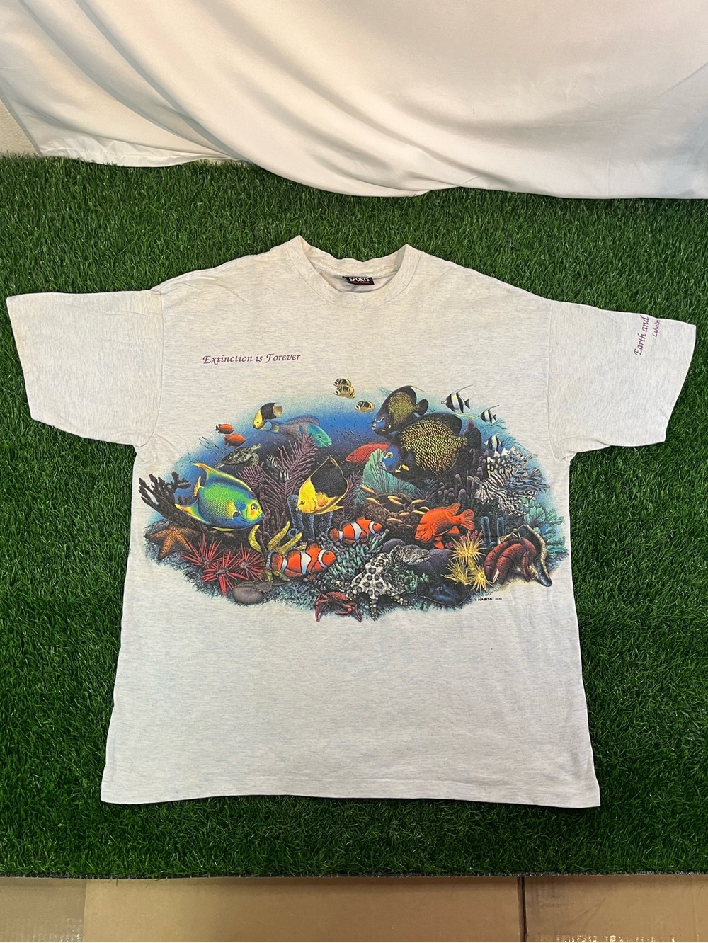Vintage Signal Sport Fish Marine Life Habitat T-Shirt Size XL Nature WrapAround